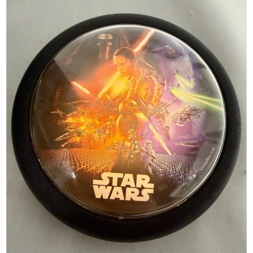 Star Wars The Force Awakens Night Light Battery Puck Light Rey Finn Han Solo BB8